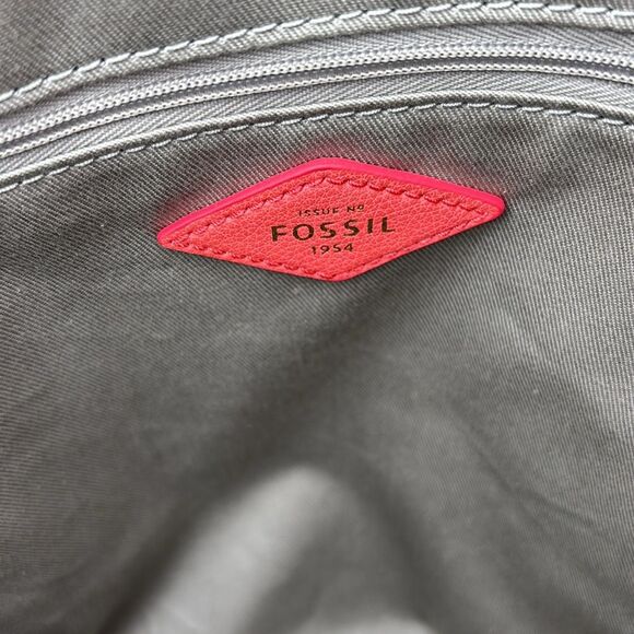 Fossil Women’s nylon Stylish Cream and Brown polka dot Tote shoulder bag GUC - Picture 10 of 10